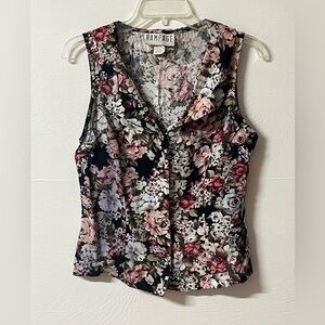 Vintage Rampage Floral Vest Romantic Western Cottagecore Size M